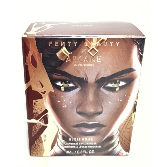 Fenty Arcane Gloss Bomb Universal Lip Luminizer Risky Rulin Shimmering Warm Gold - Picture 4 of 16